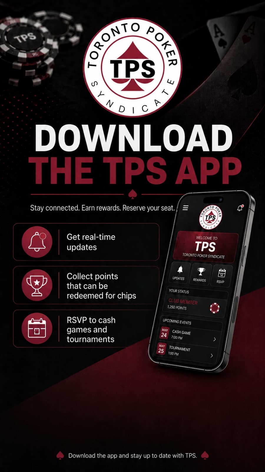 Download the TPS App — get real-time updates, collect rewards, RSVP to cash games and tournaments